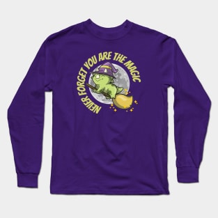 Never Forget You Are The Magic - Triceratops Witch Long Sleeve T-Shirt